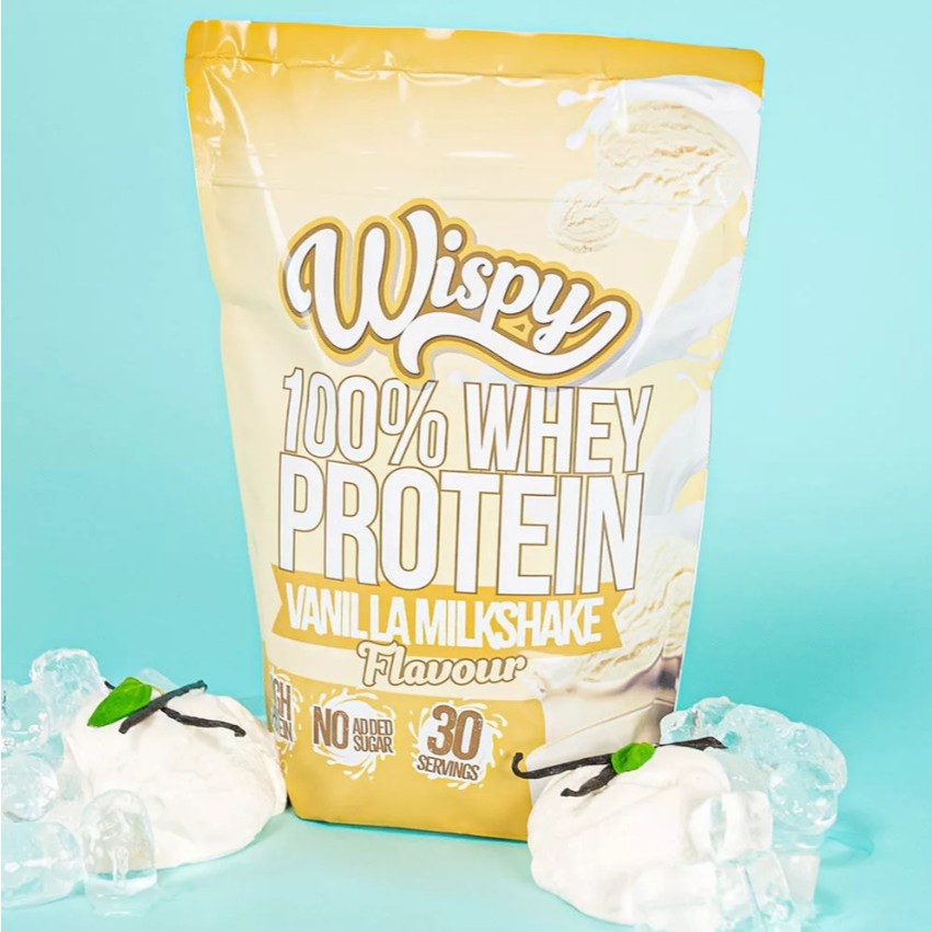 Wispy 100% Whey Protein 1000g 30 Servings with or withour Shaker