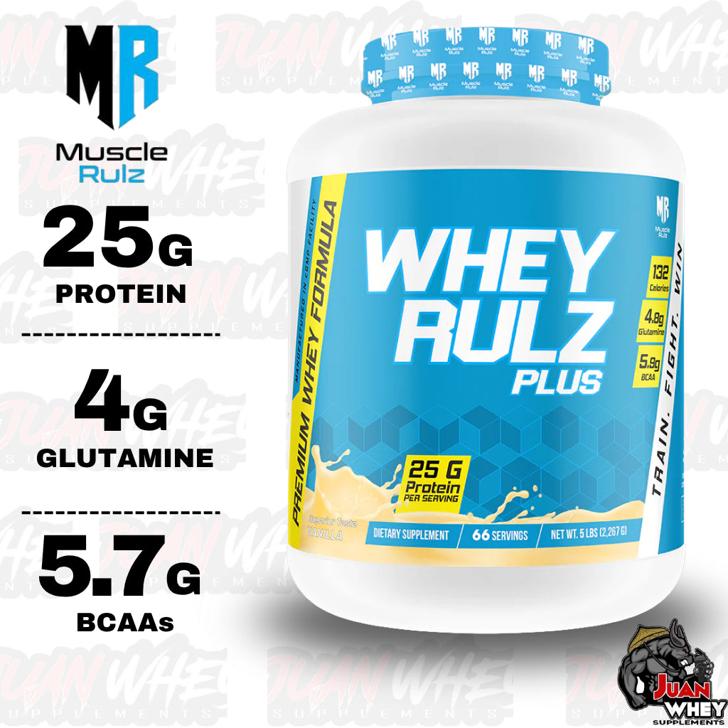 Muscle Rulz Whey Rulz Plus Powder - 5LBS (66 Servings)