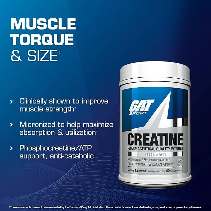 GAT Sports Creatine Monohydrate 60 Servings Unflavored
