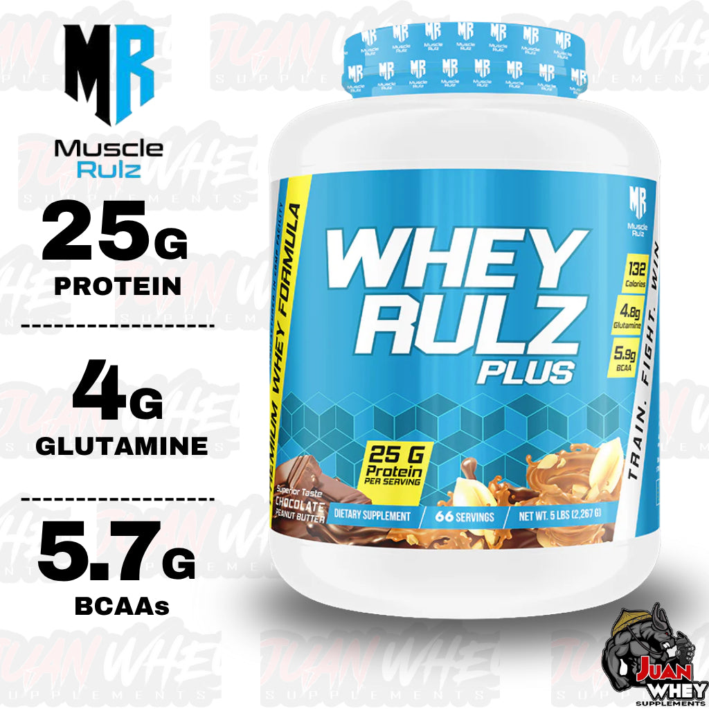 Muscle Rulz Whey Rulz Plus Powder - 5LBS (66 Servings)