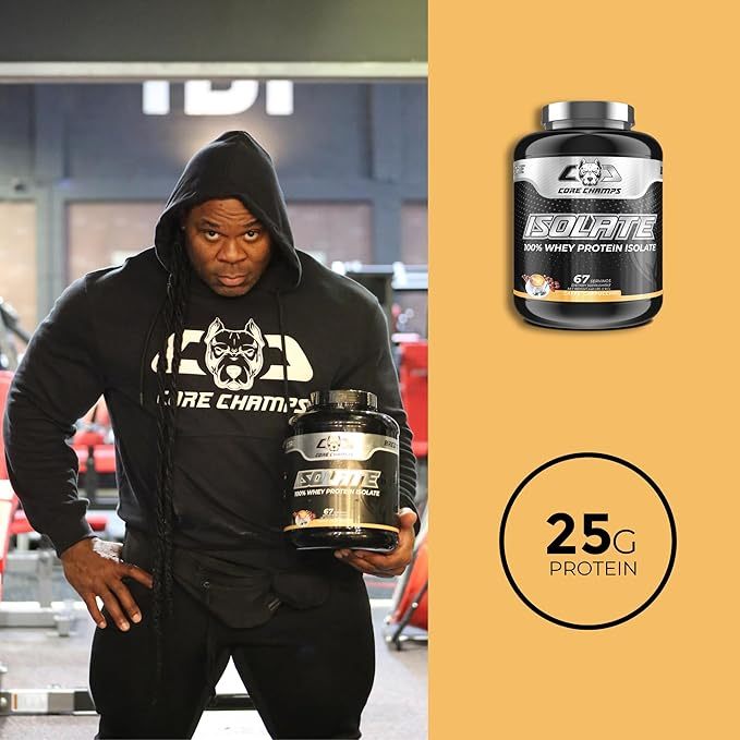 Core Champs ISOLATE 100% Whey Protein Powder 4.41LBS 67 Servings