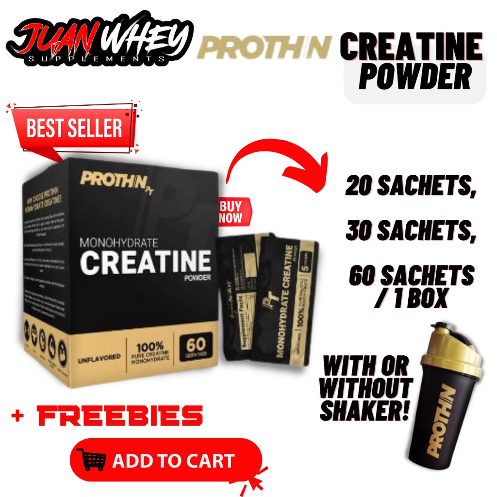 PROTHIN CREATINE MONOHYDRATE 60 SERVINGS WITH FREEBIES!