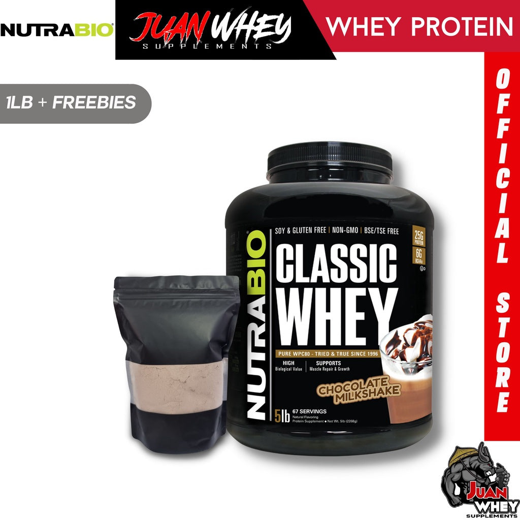 NUTRABIO CLASSIC WHEY 1LB OR 2LBS PACK + FREEBIES!