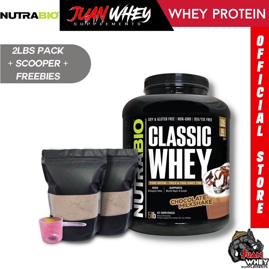 NUTRABIO CLASSIC WHEY 1LB OR 2LBS PACK + FREEBIES!