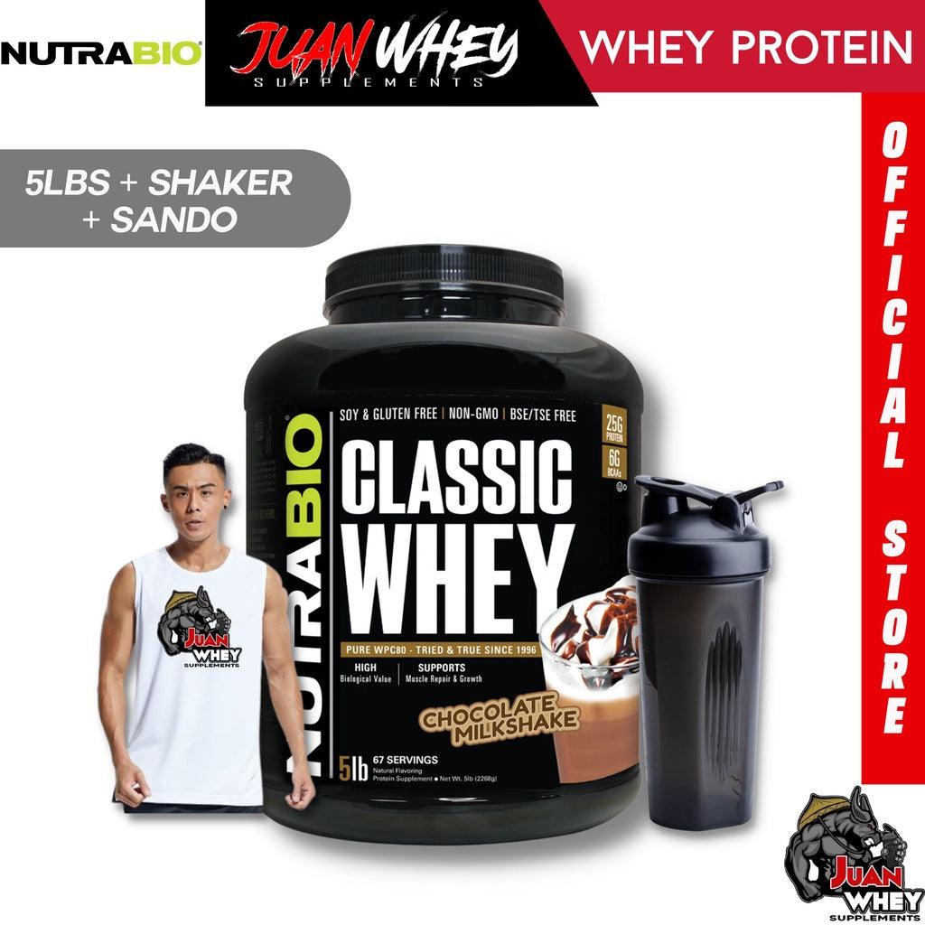 NUTRABIO CLASSIC WHEY 5LBS + FREEBIES!