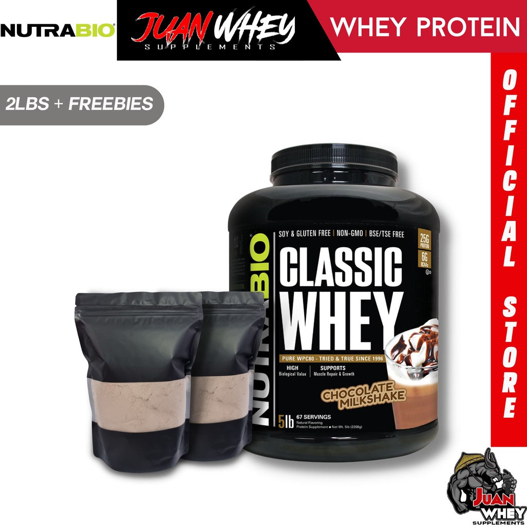 NUTRABIO CLASSIC WHEY 1LB OR 2LBS PACK + FREEBIES!