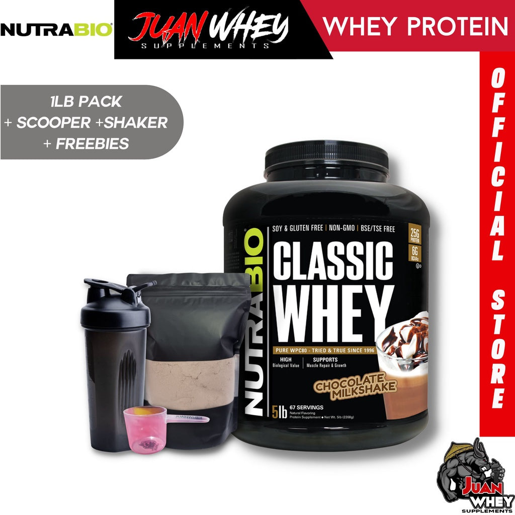 NUTRABIO CLASSIC WHEY 1LB OR 2LBS PACK + FREEBIES!