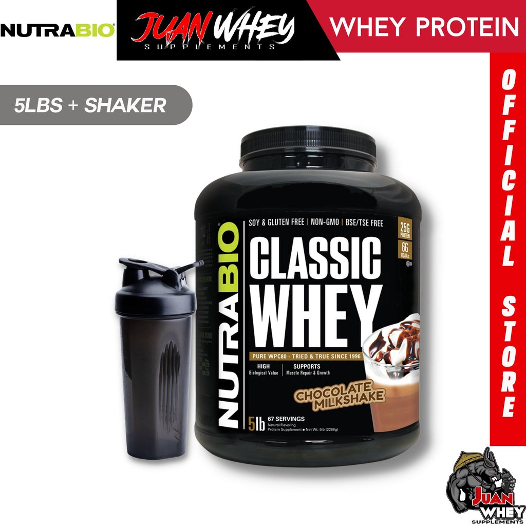 NUTRABIO CLASSIC WHEY 5LBS + FREEBIES!